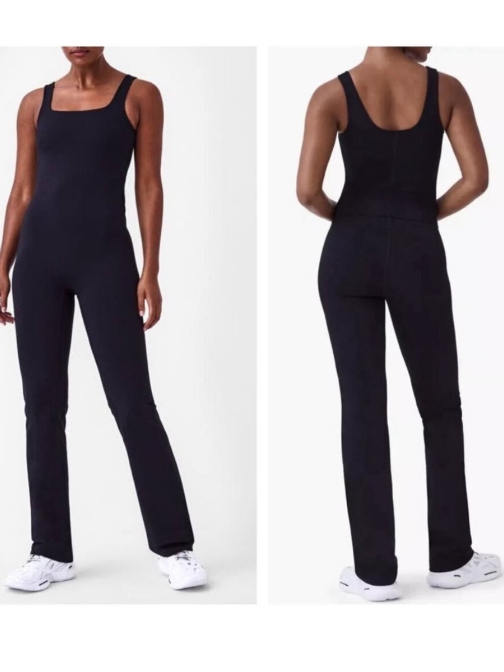 Spanx Booty Boost Active Flare Jumpsuit Black Size Medium